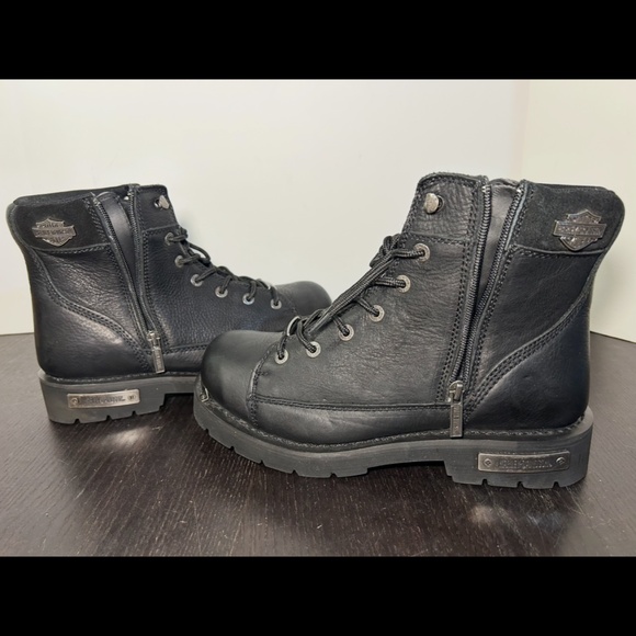 Harley Davidson Chipman Leather Motorcycle Riding Boots Black Mens 11 main image 14
